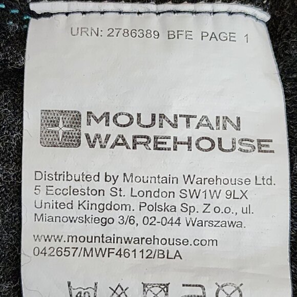 Mountain Warehouse Charcoal 100% Merino Wool Half Zip Pullover - Picture 7 of 8